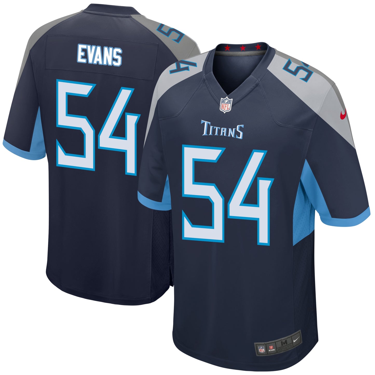 Rashaan Evans Tennessee Titans Nike Game Player Jersey - Navy