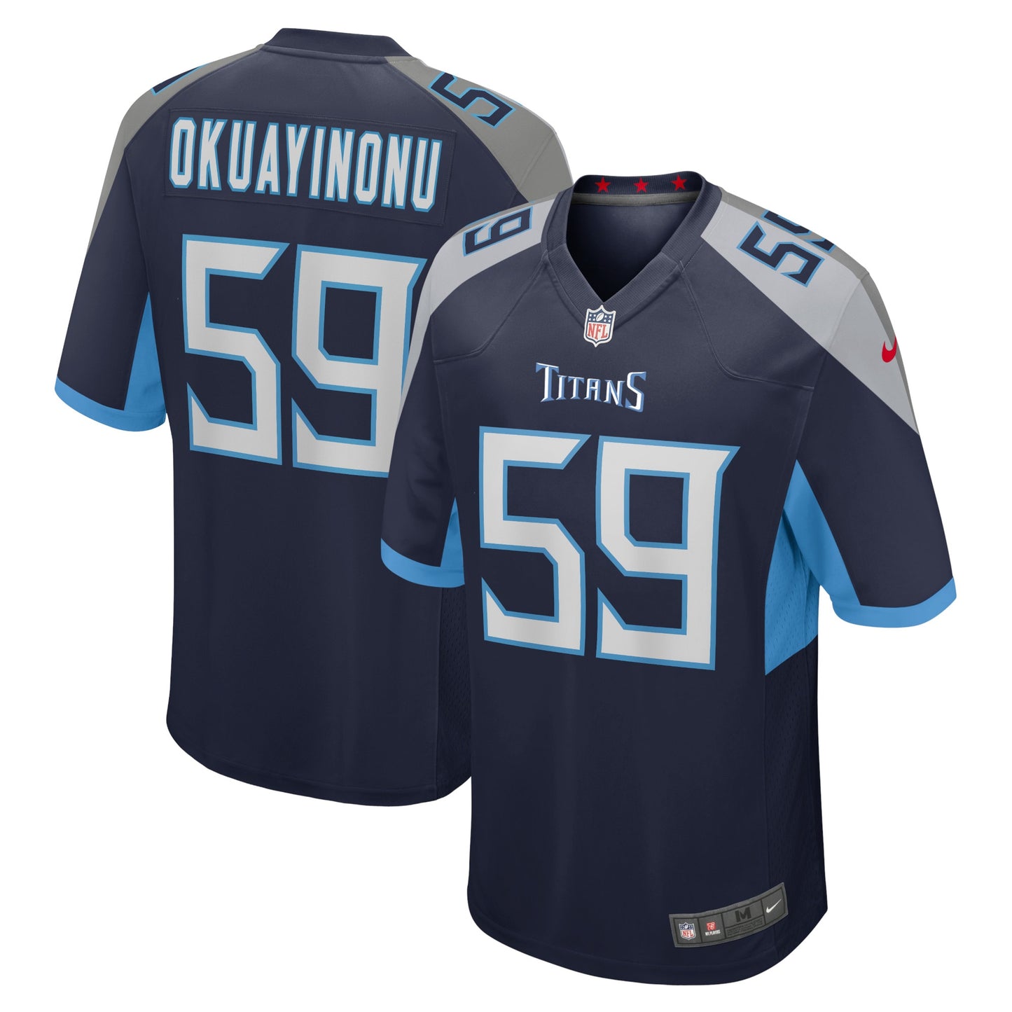 Sam Okuayinonu Tennessee Titans Nike Home Game Player Jersey - Navy