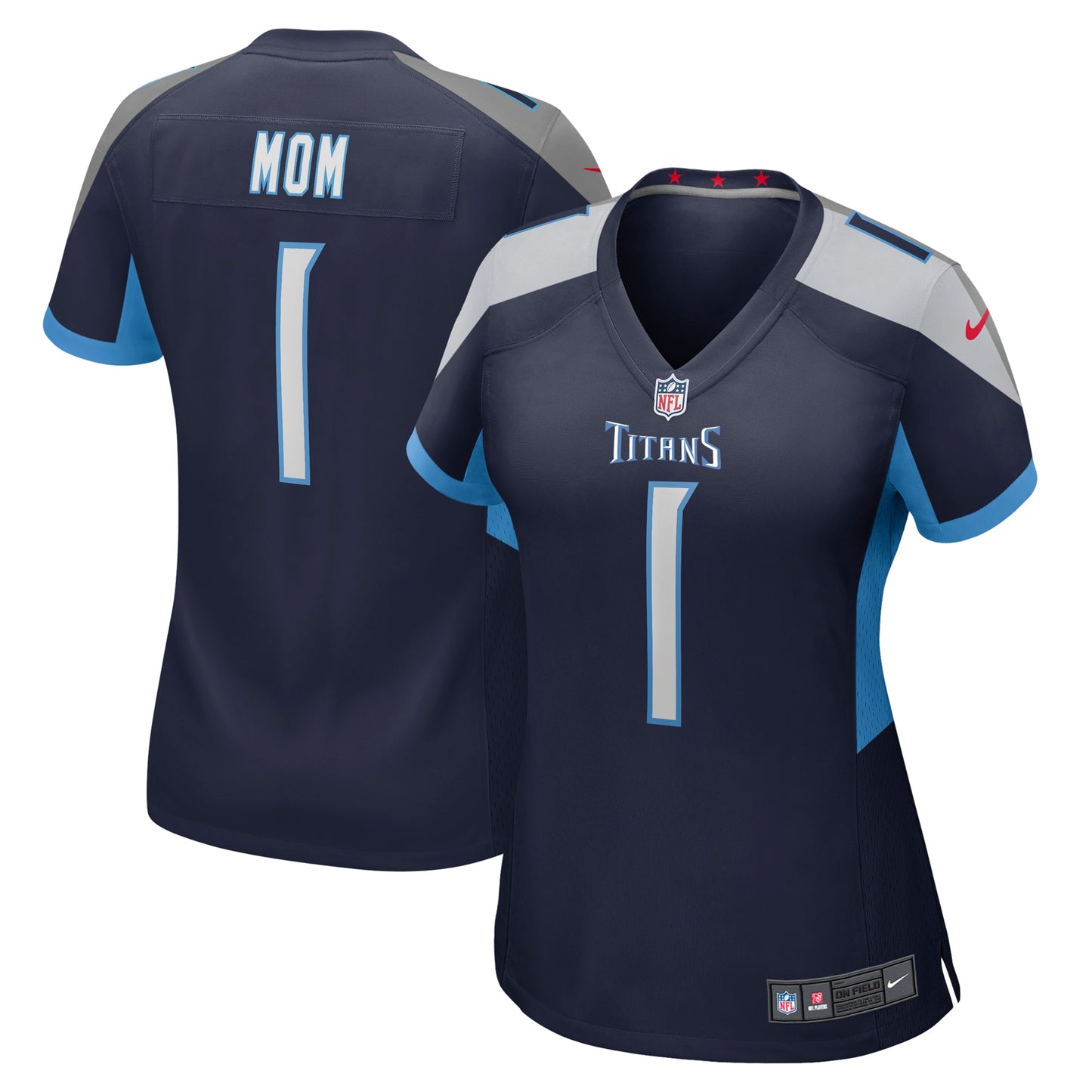 Number 1 Mom Tennessee Titans Nike Women's Game Jersey - Navy