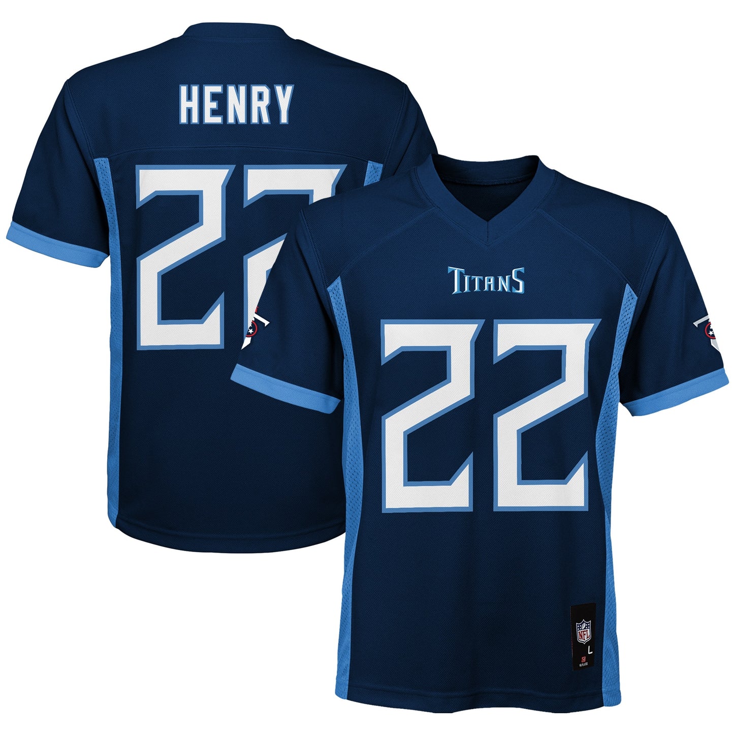 Derrick Henry Tennessee Titans Youth Replica Player Jersey - Navy