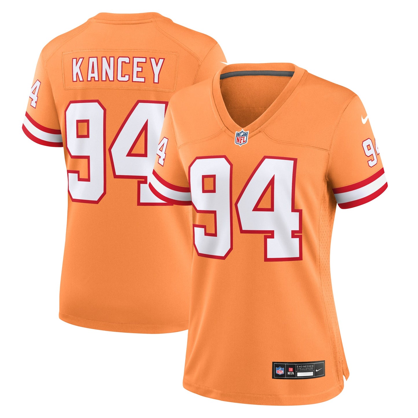 Calijah Kancey Tampa Bay Buccaneers Nike Women's Alternate Team Game Jersey - Orange