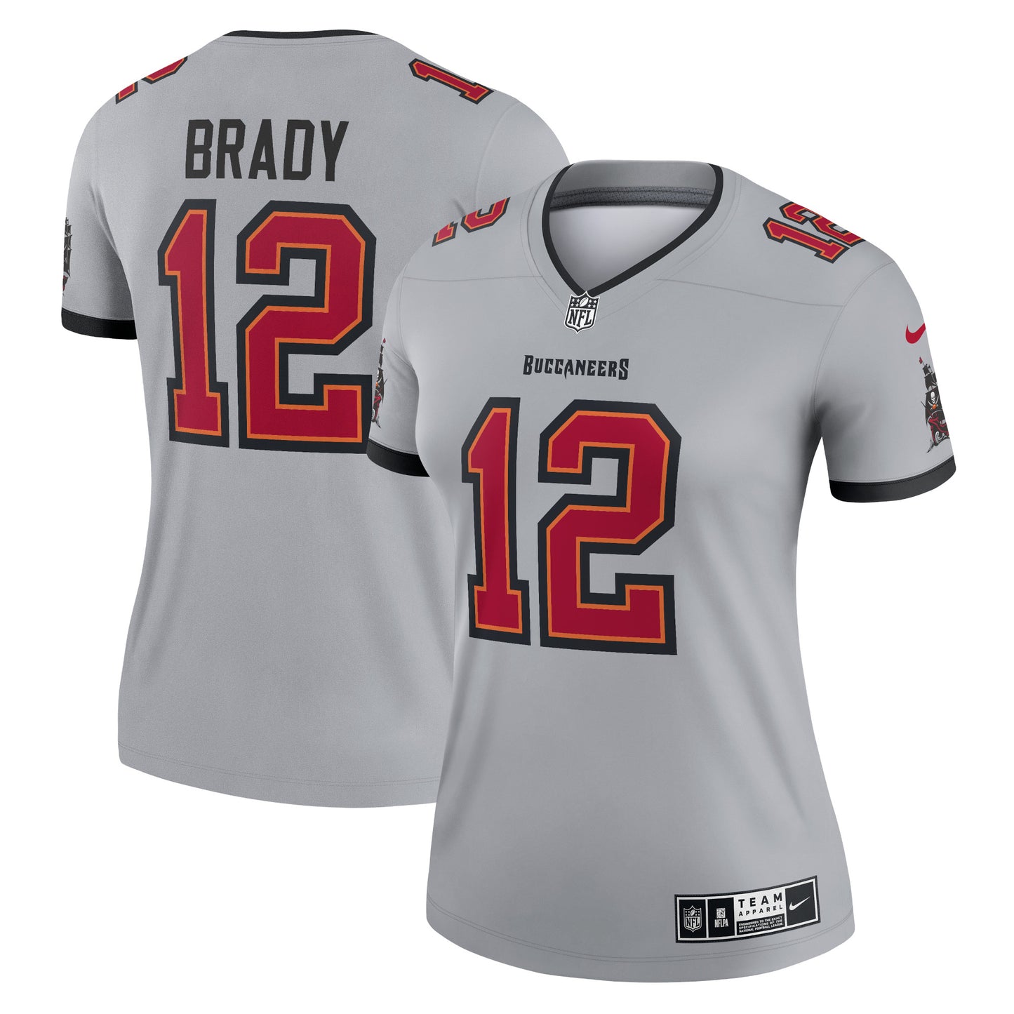 Tom Brady Tampa Bay Buccaneers Nike Women's Inverted Legend Jersey - Gray