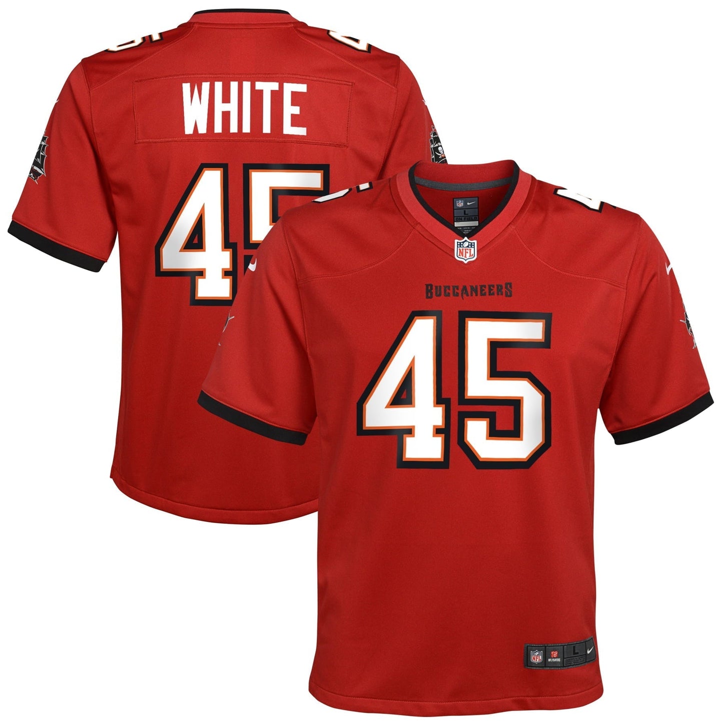 Youth Nike Devin White Red Tampa Bay Buccaneers Game Jersey