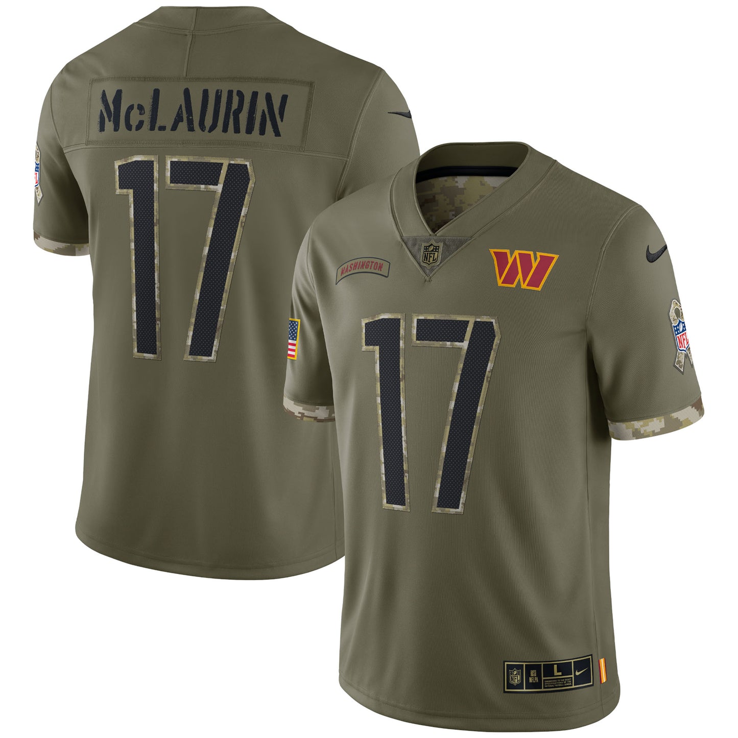 Terry McLaurin Washington Commanders Nike 2022 Salute To Service Limited Jersey - Olive