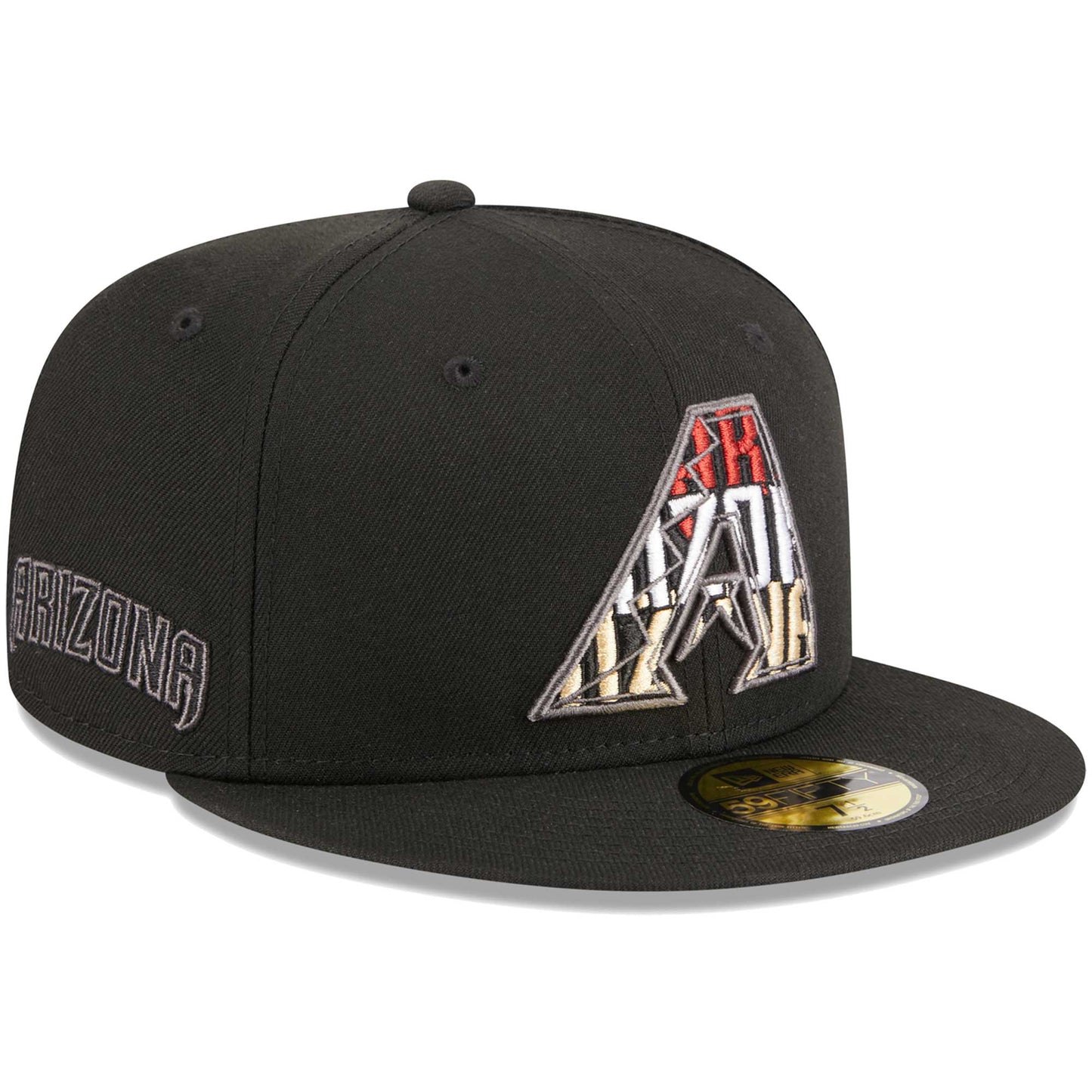 Arizona Diamondbacks New Era Script Fill 59FIFTY Fitted Hat - Black