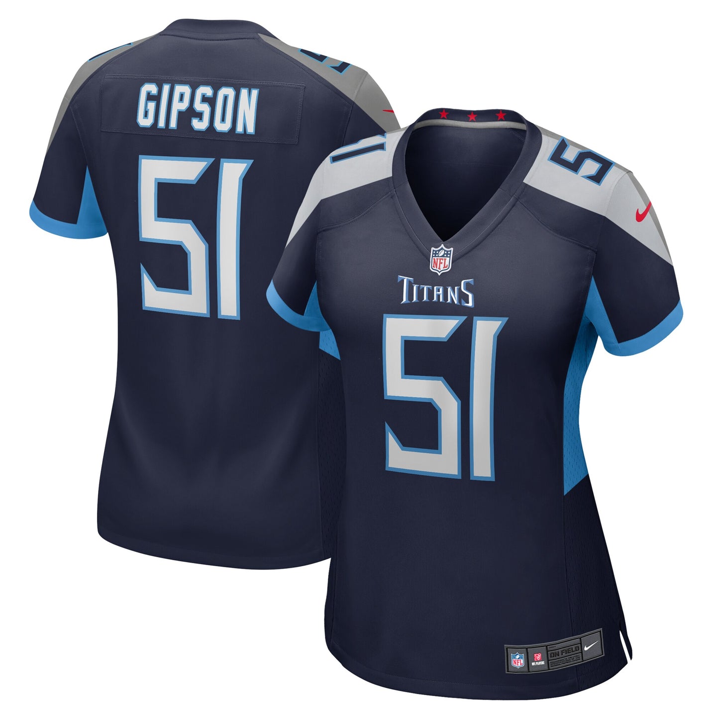 Trevis Gipson Tennessee Titans Nike Women's Team Game Jersey - Navy