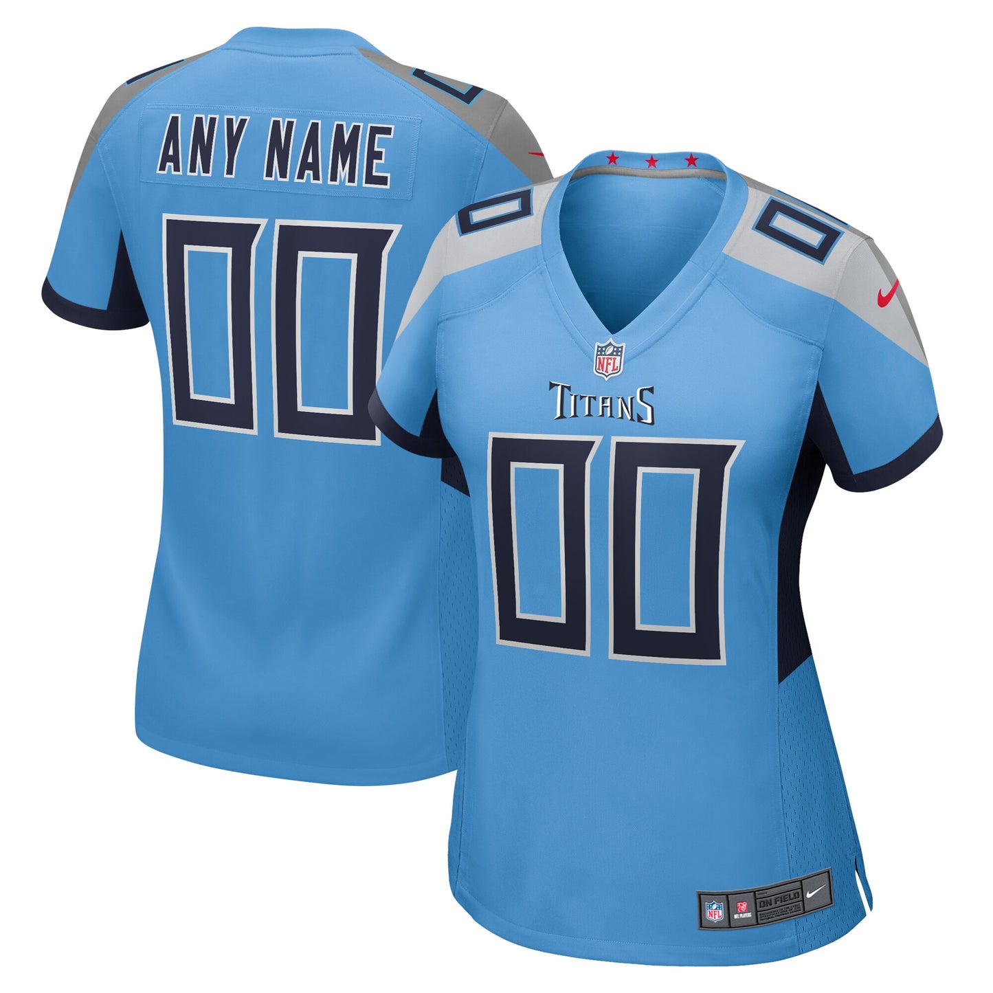 Tennessee Titans Nike Women's Alternate Custom Game Jersey - Light Blue