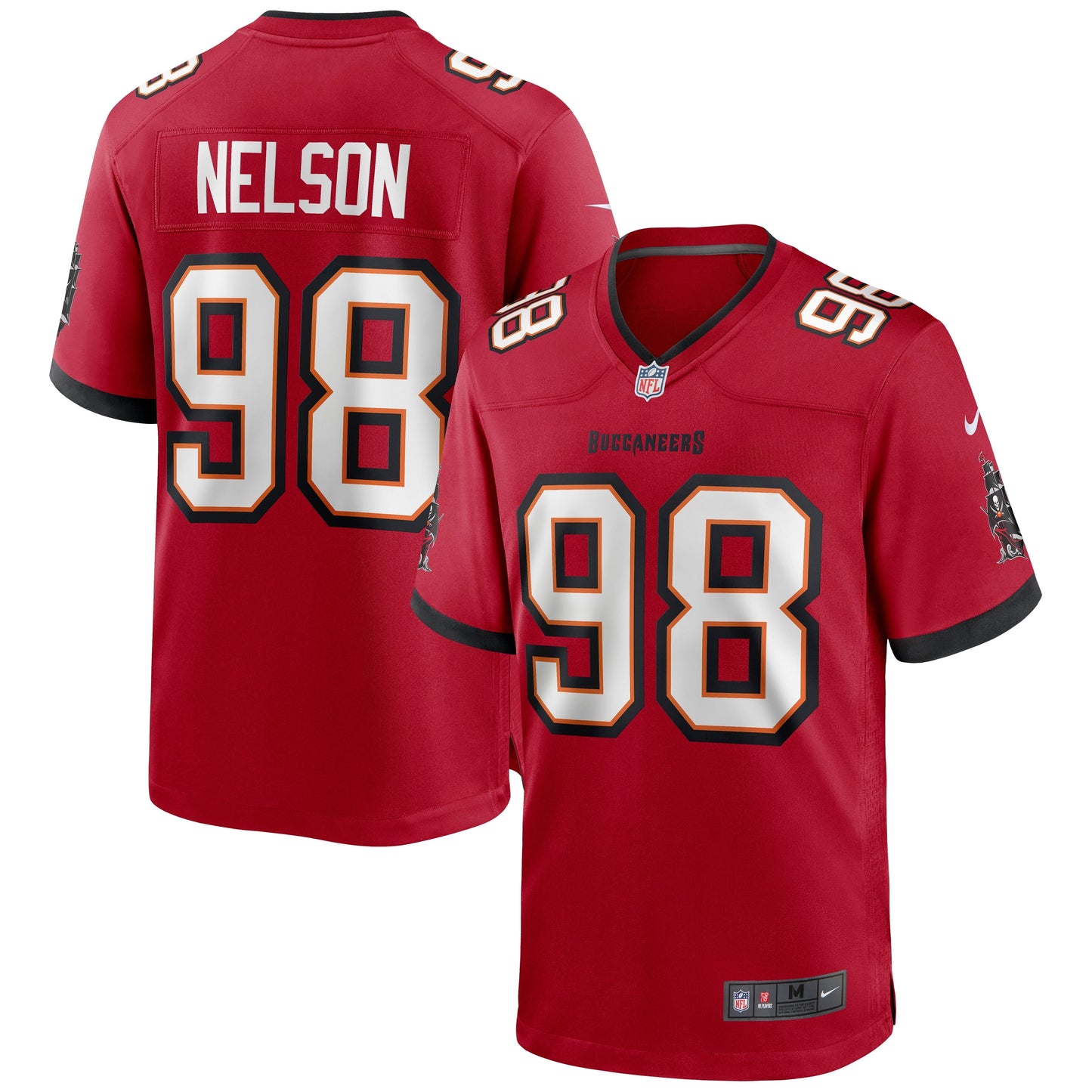 Men's Nike Anthony Nelson Red Tampa Bay Buccaneers Game Jersey