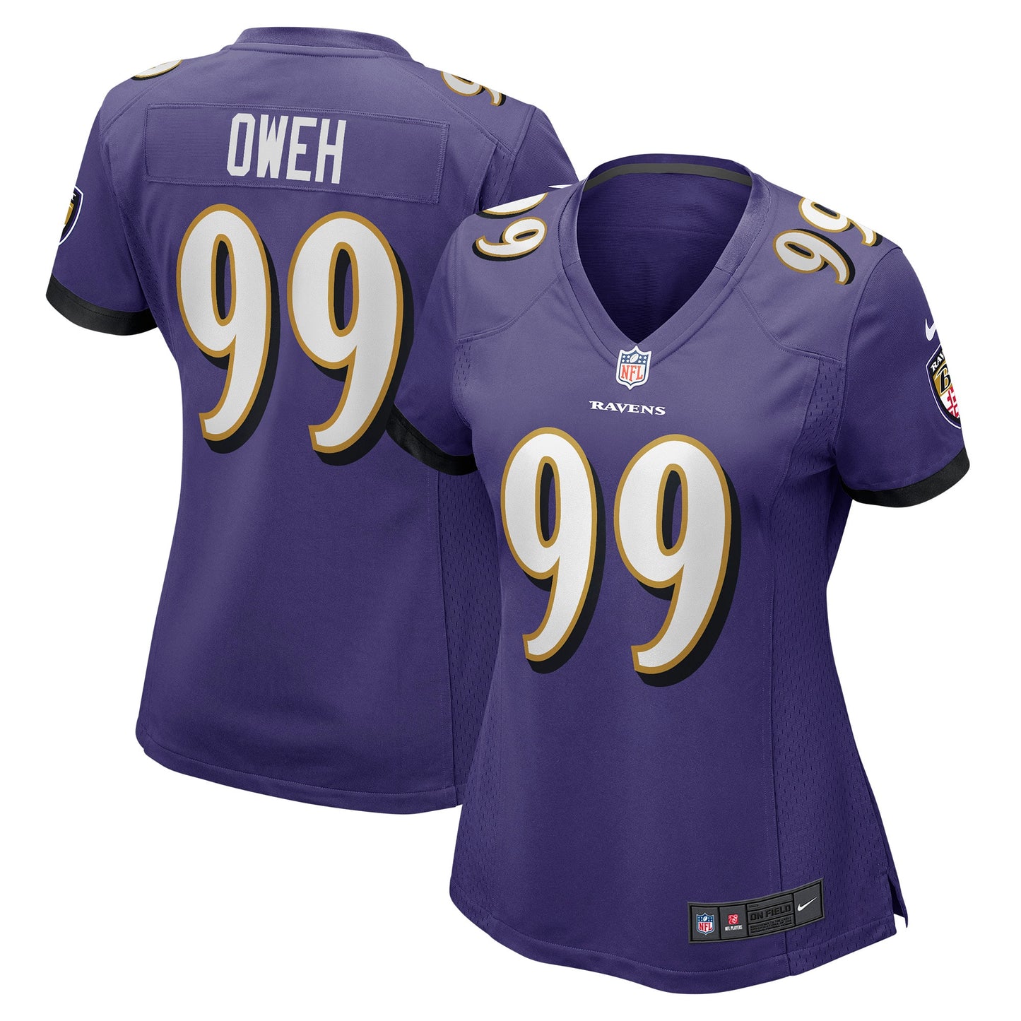 Odafe Oweh Baltimore Ravens Nike Women's Game Jersey - Purple