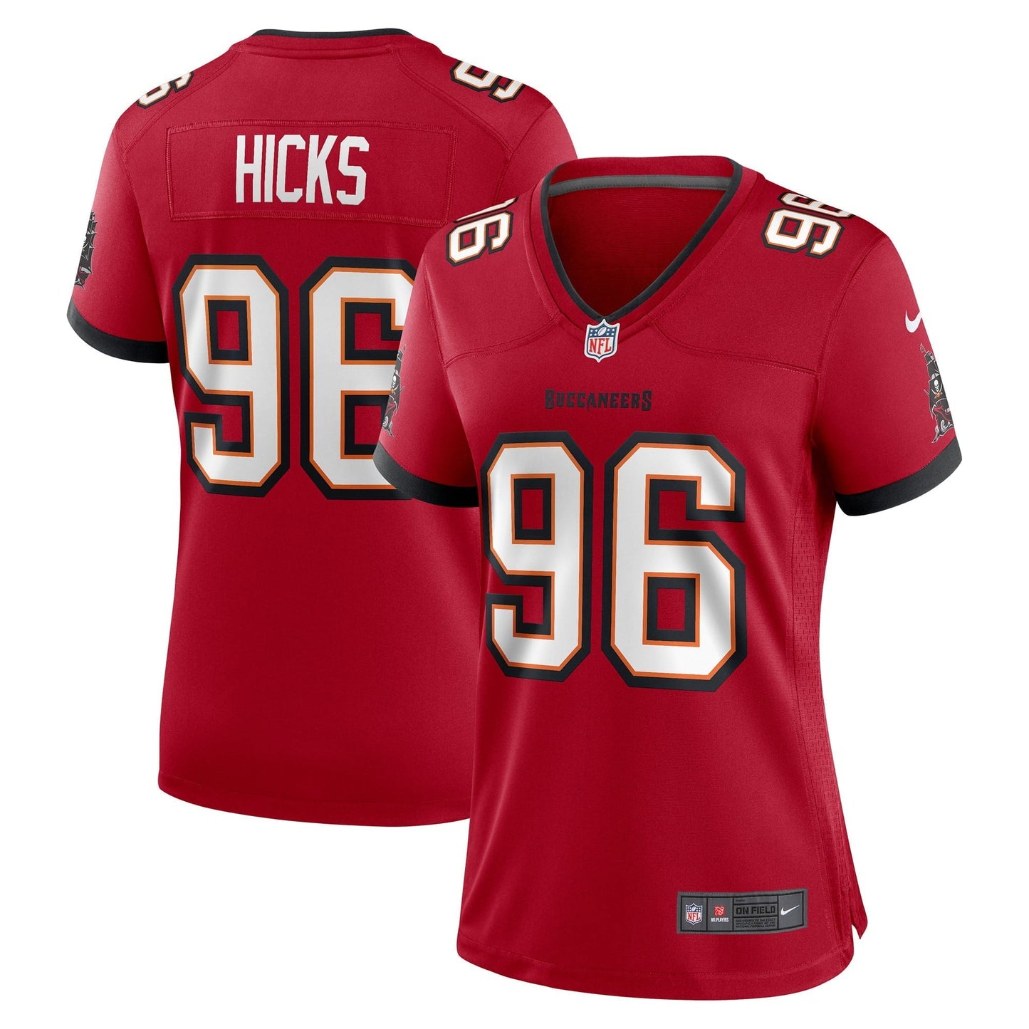 Women's Nike Akiem Hicks Red Tampa Bay Buccaneers Player Game Jersey