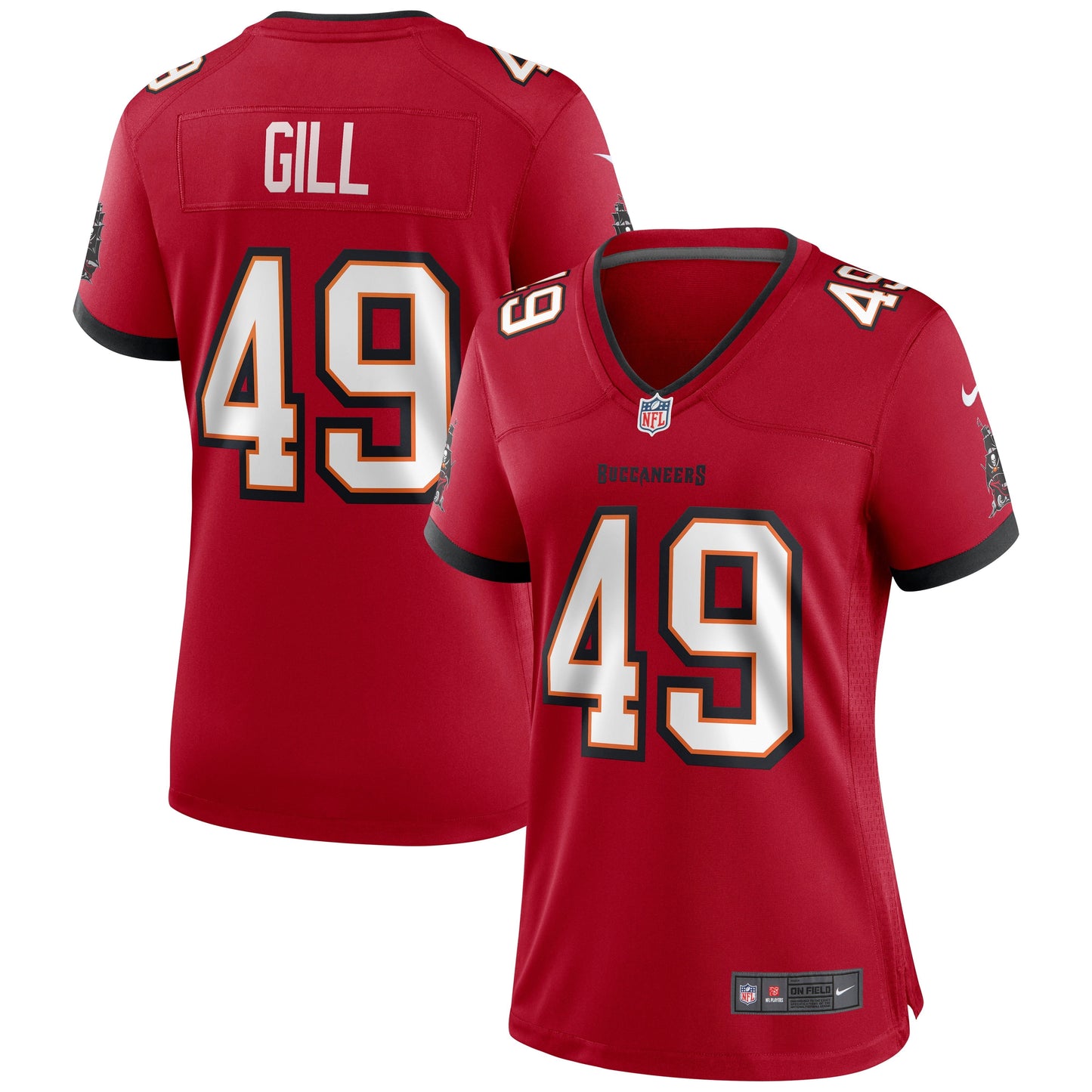 Women's Nike Cam Gill Red Tampa Bay Buccaneers Game Jersey