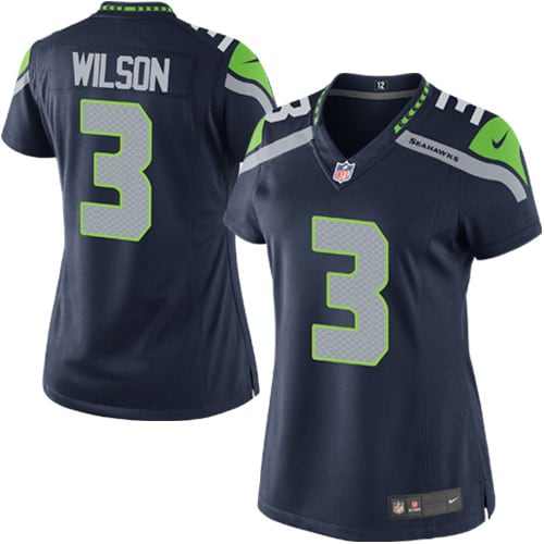 Russell Wilson Seattle Seahawks Nike Women's Game Player Jersey - College Navy